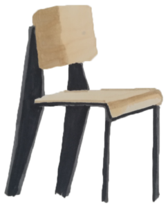Dessin chaise standard Jean Prouvé 1934